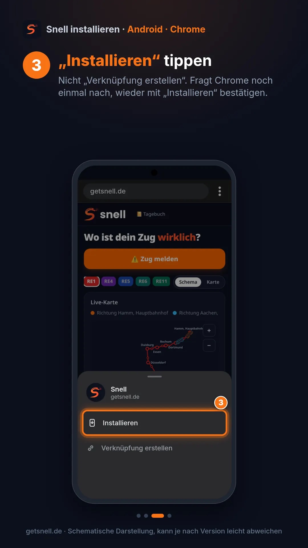 Schritt 3: „Installieren“ tippen